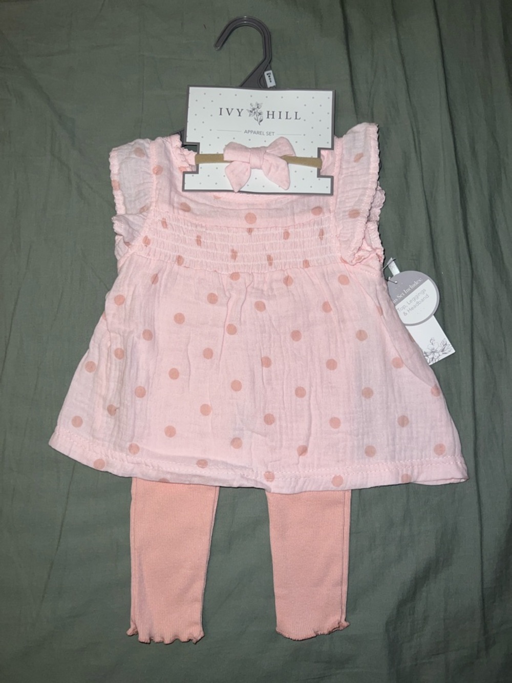 Ivy Hill Pink Polka Dot Infant Top & Leggings Set
